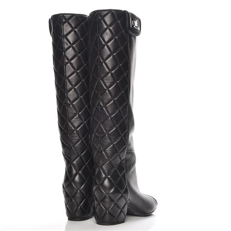 chanel tall boots|knee high chanel boots.